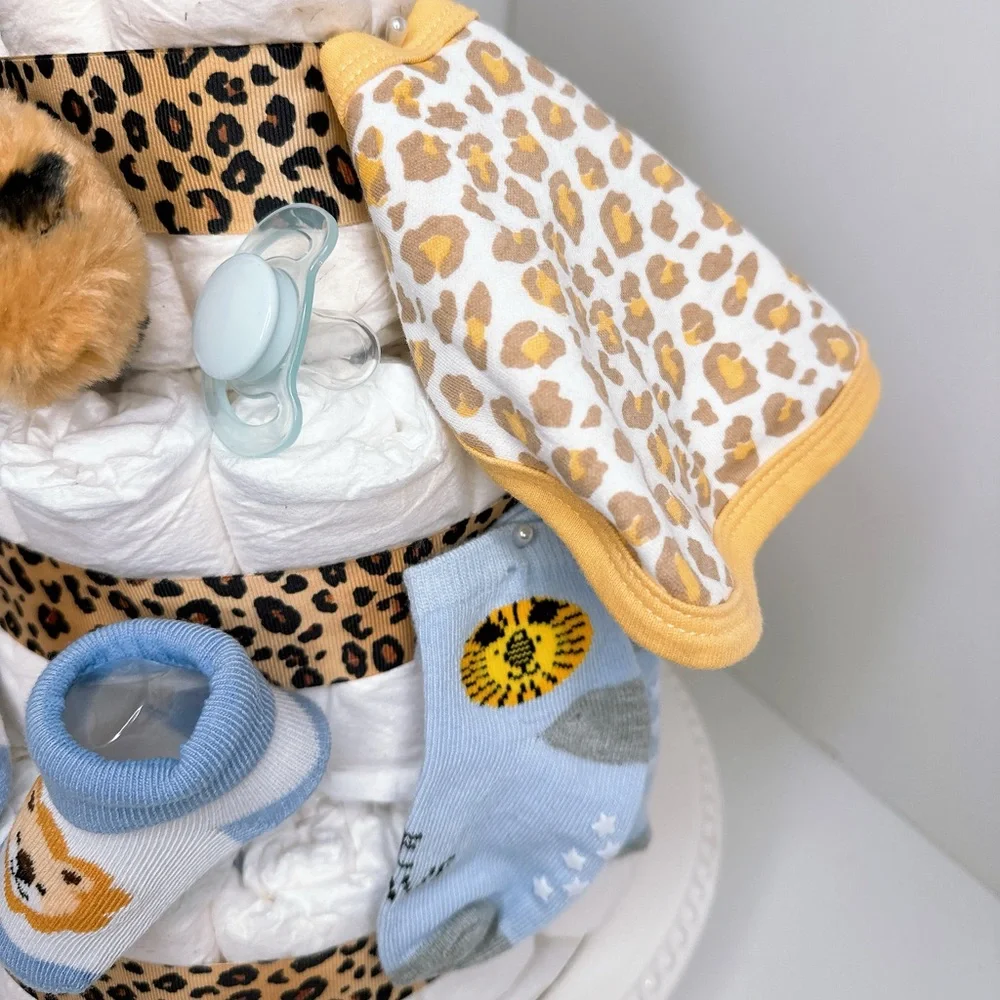 Tiger Diaper Cake, Safari Theme